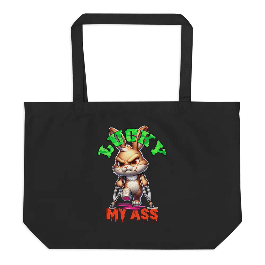 Lucky My Ass Rabbit Tote Bag product image (2)