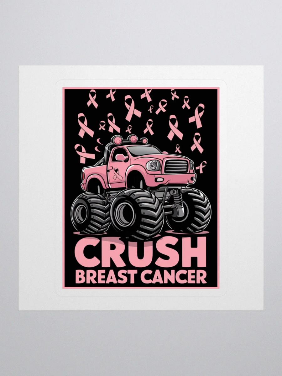 "CRUSH BREAST CANCER" vinyl sticker product image (1)