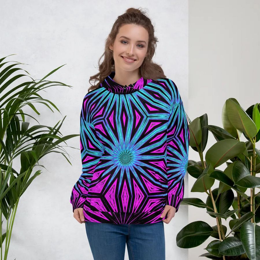 Abstract Modern Colourful Circles Unisex Pull Over Hoodie product image (3)
