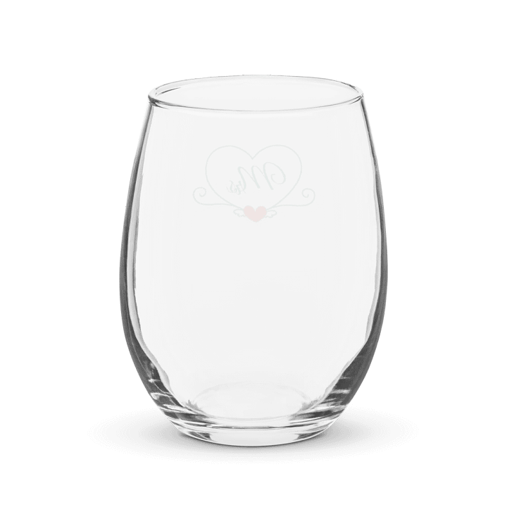 Elegant Mrs. Heart Stemless Wine Glass product image (2)