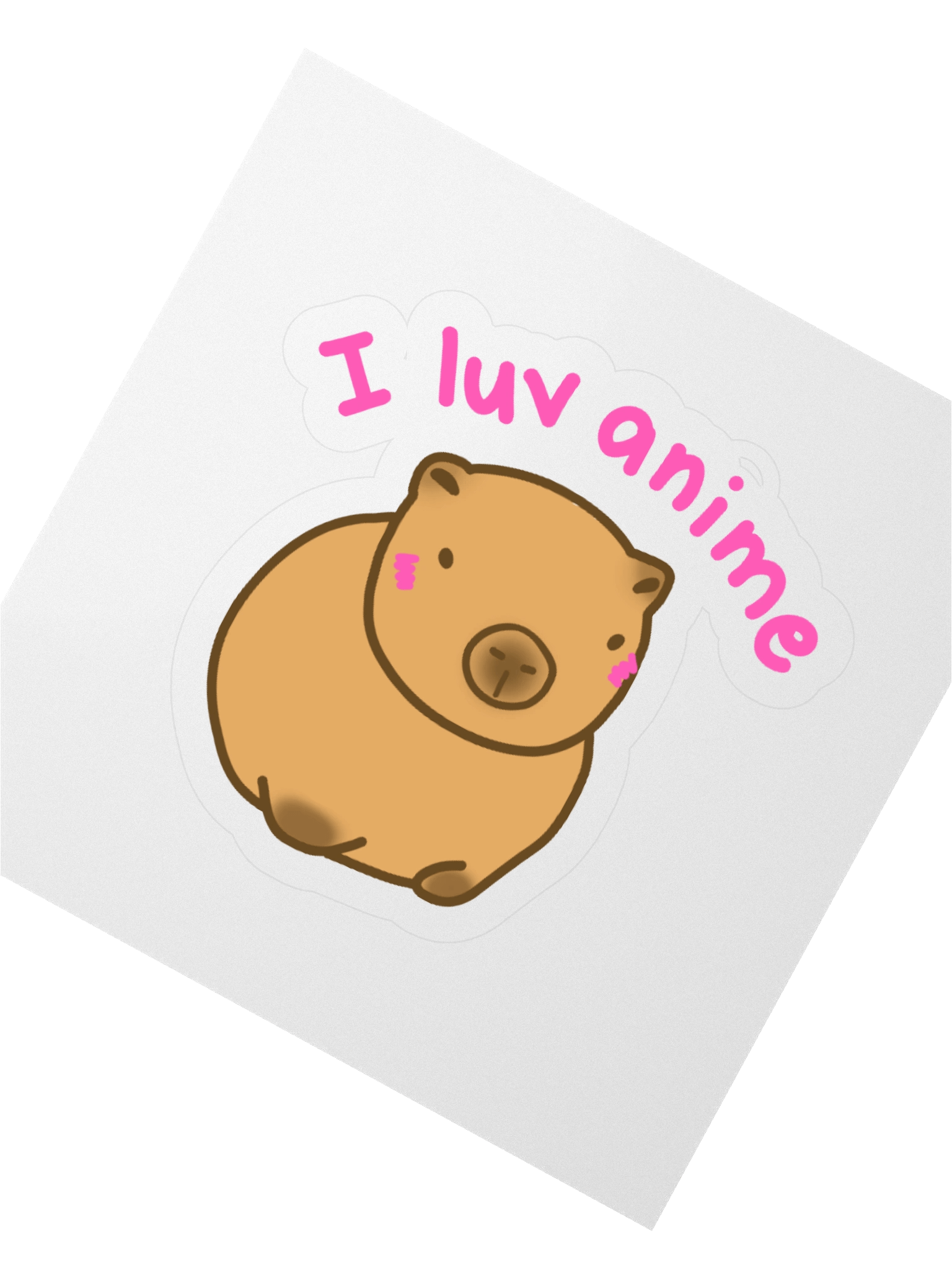 I luv anime Capybara - Kiss Cut Sticker product image (2)