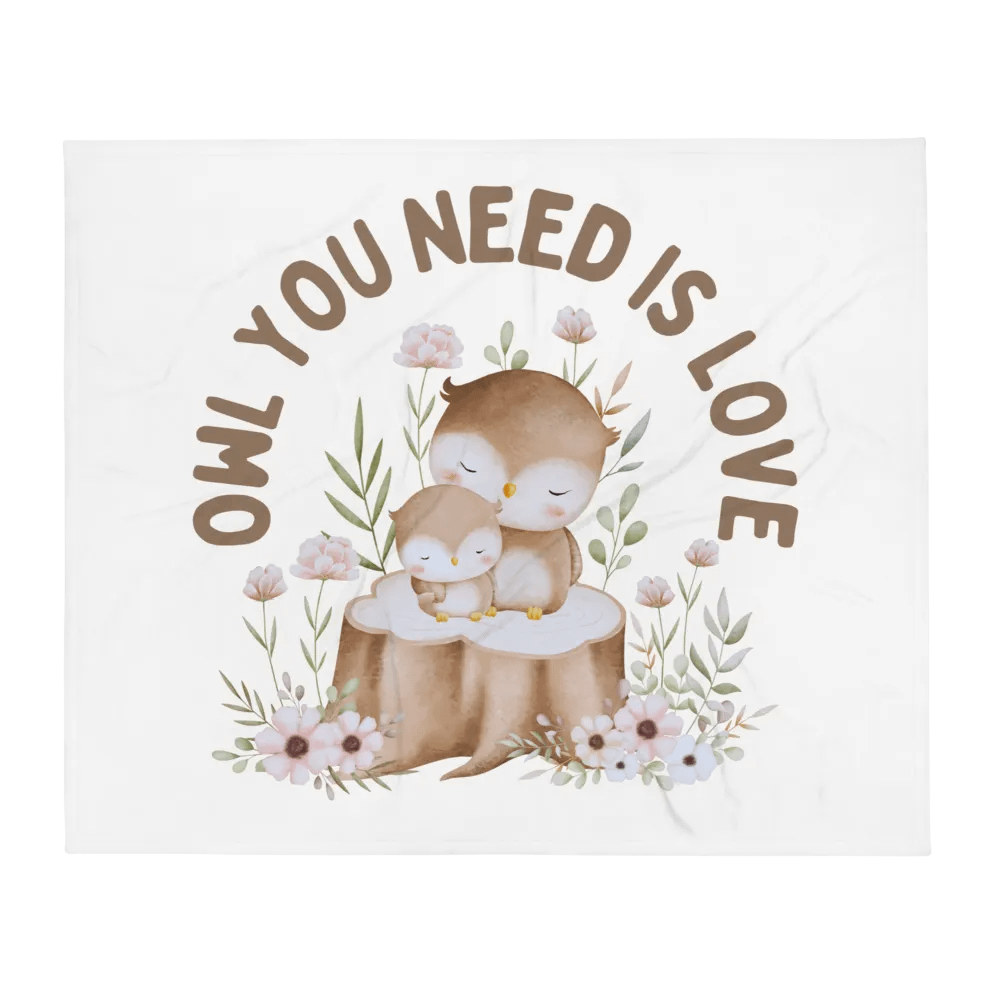 Whimsical Owl Love Throw Blanket product image (2)