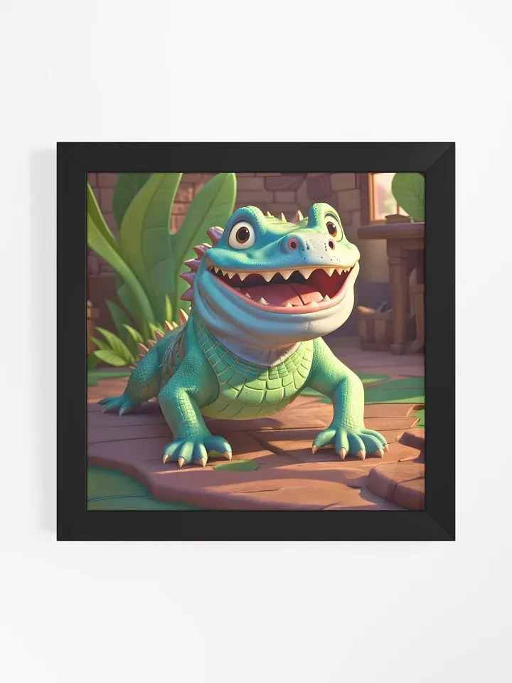 Endangered Species - Mexico - Morelet´s Crocodile Eco-Friendly Ayous Wood Framed Poster product image (1)
