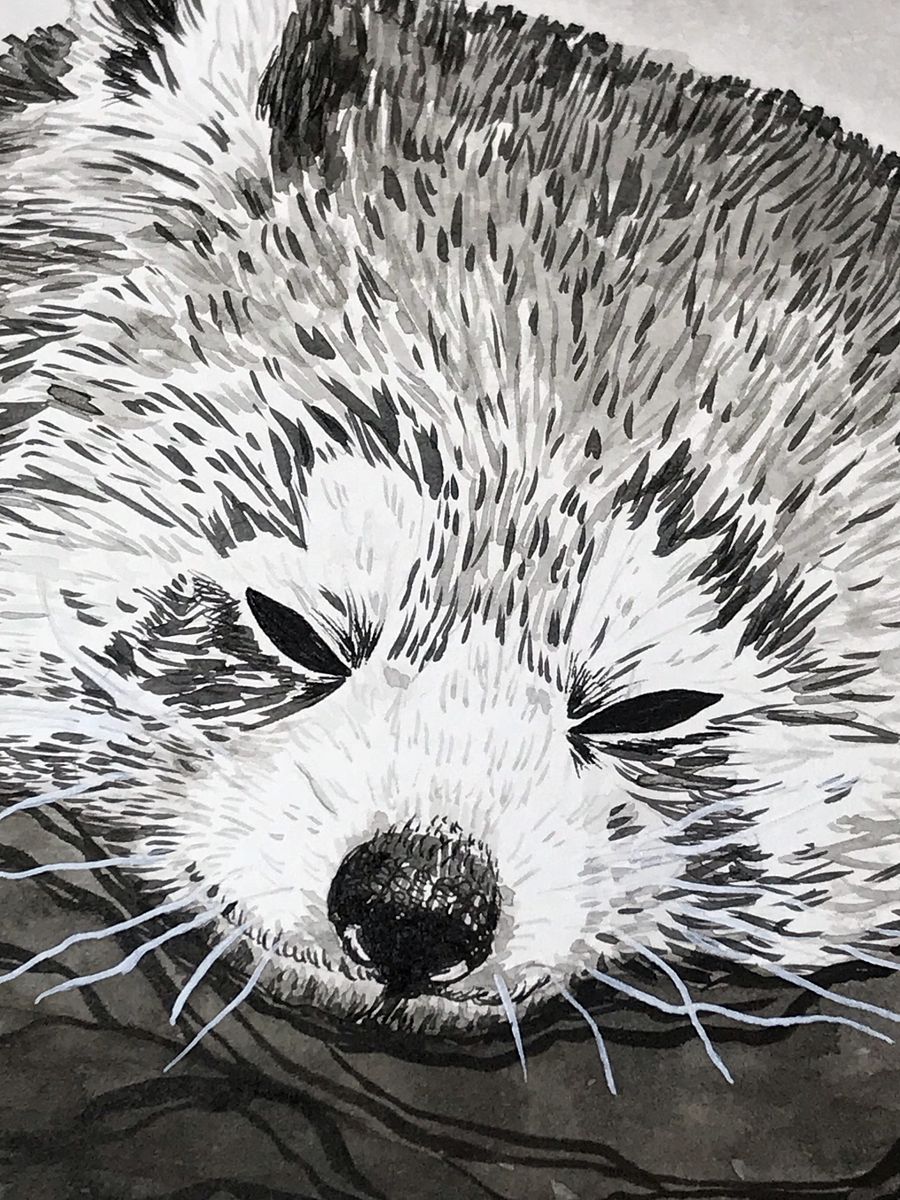 original painting : red panda product image (2)