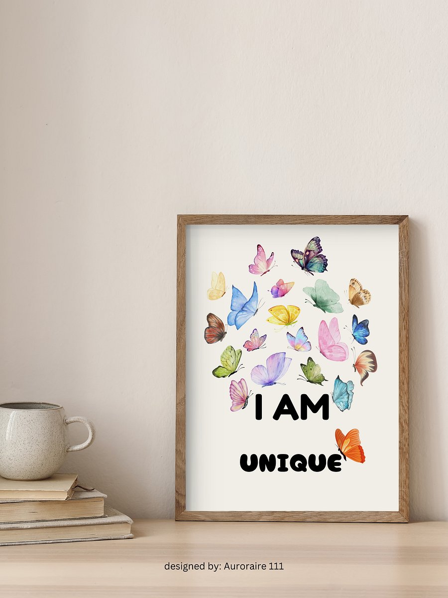 I AM Unique - Printable Wall Art | Digital Poster Download | Multiple Sizes Included product image (3)