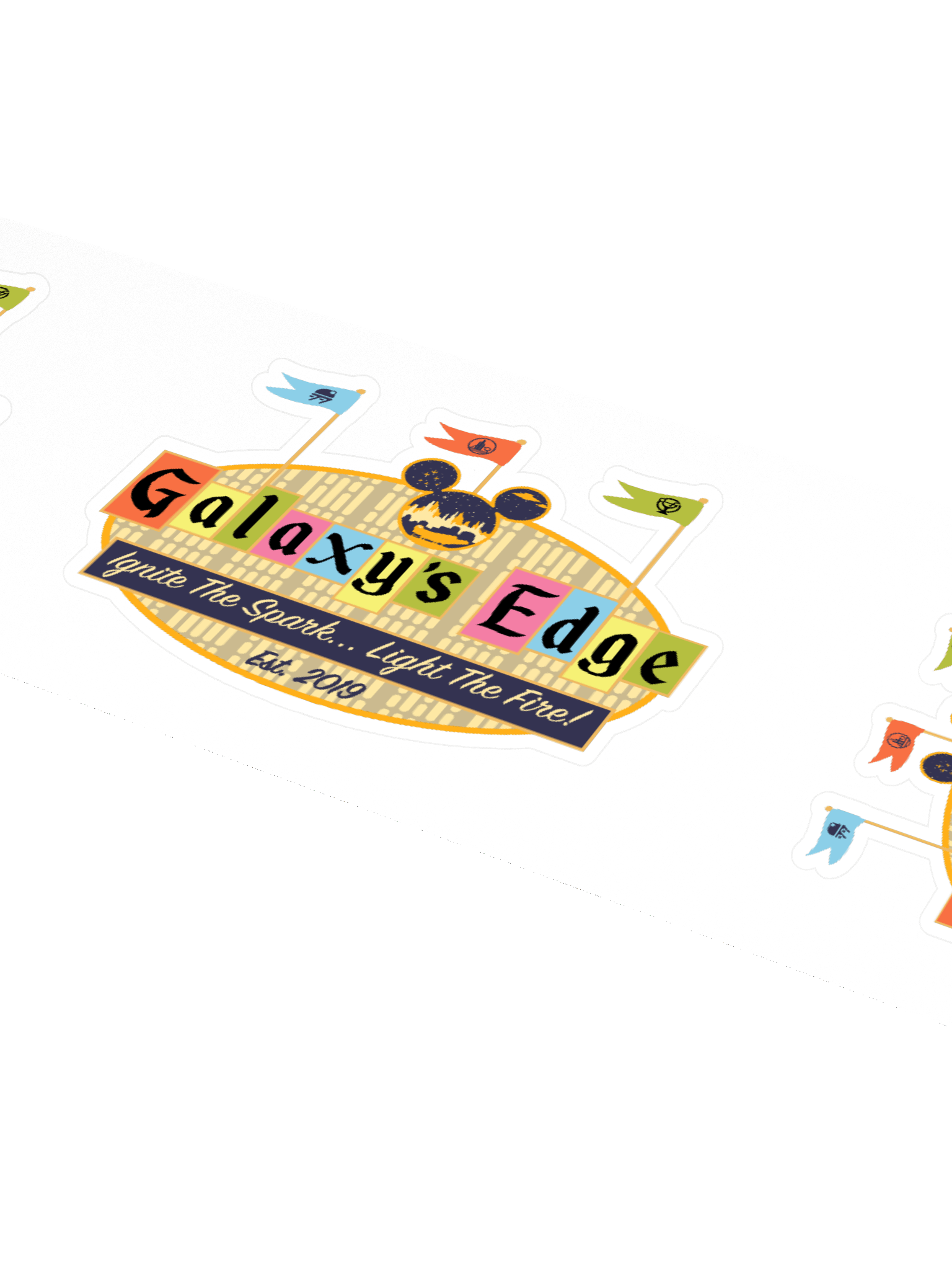 Sheet of 4 Galaxy's Edge Logo in Vintage Disneyland Style product image (4)
