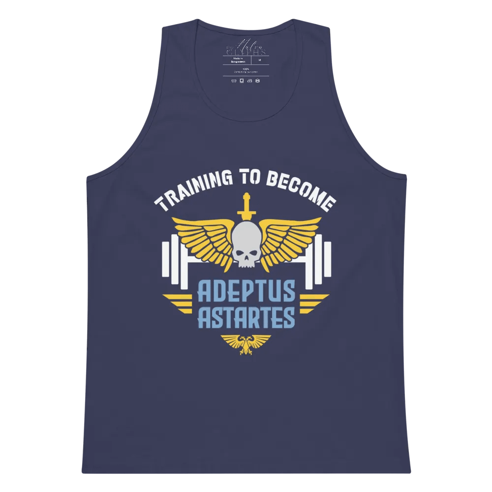 raining to Become Adeptus Astartes Men's Premium Gym Tank Top | Warhammer 40K Workout Style product image (19)