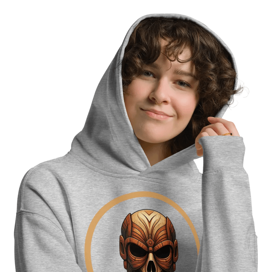 Mechanical Tribal Skull Oversized Hoodie product image (9)