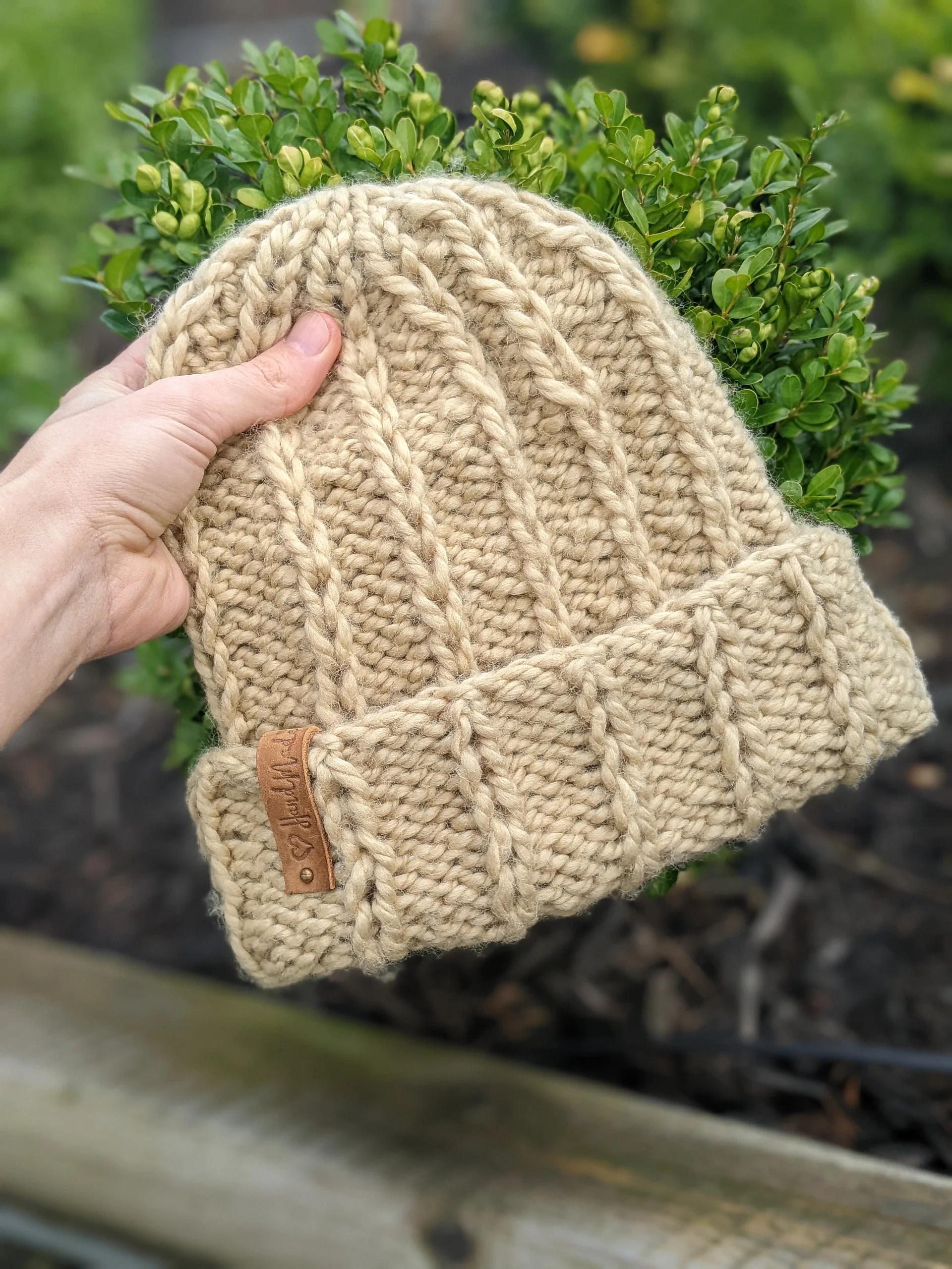 Almond Bulky Hat Knitting Pattern product image (7)