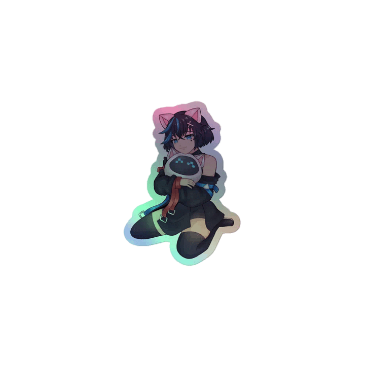 Neko Comfy Holographic Sticker product image (1)
