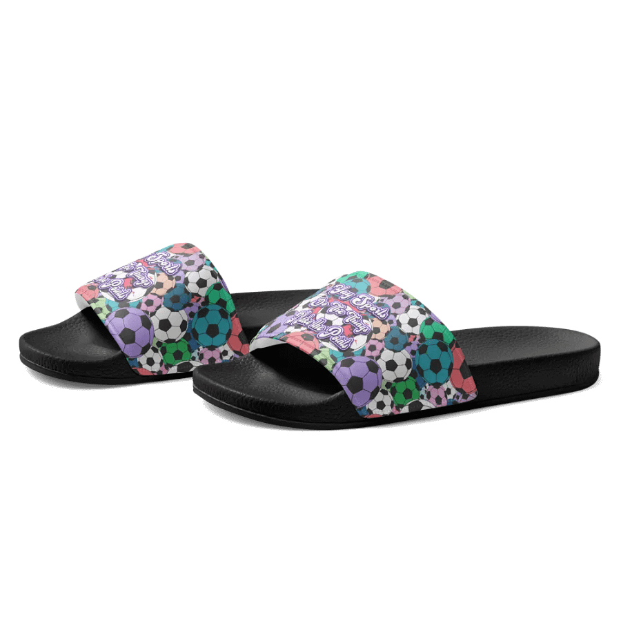 Yay Sports Soccer Football All Over Print Slip On Slides product image (4)