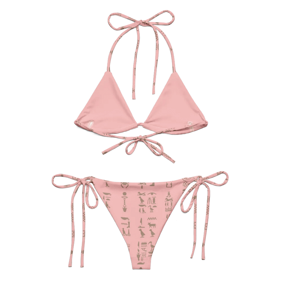Isis Pink Hieroglyphs String Bikini product image (4)