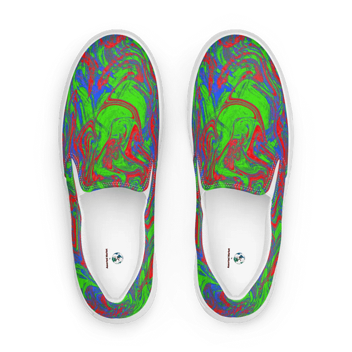 Chaos Wave Men's Slip-On Canvas Shoes product image (2)
