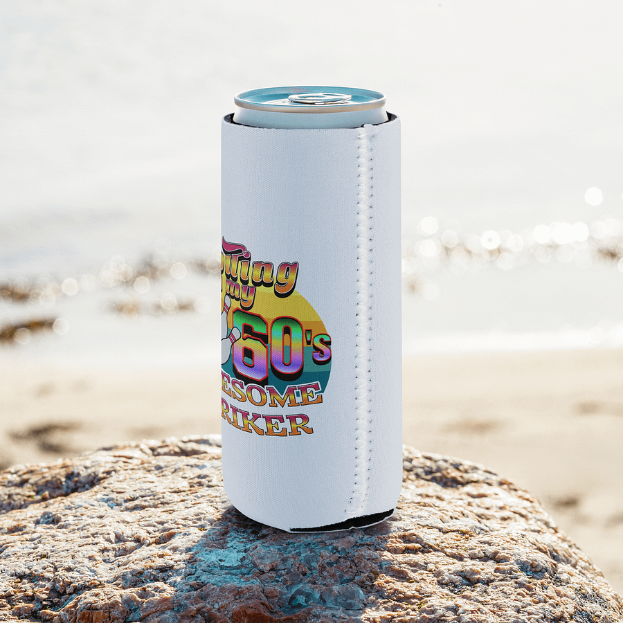 Rolling In My 60s Awesome Striker Bowling Coozie Can Cooler product image (17)