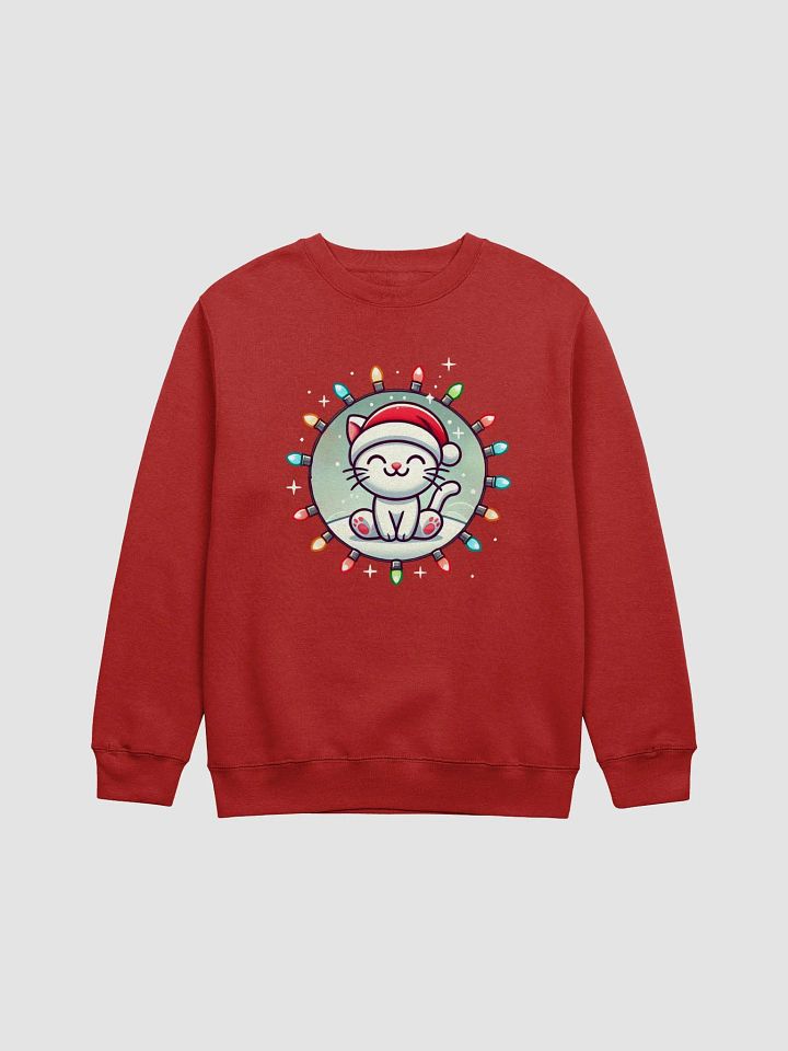 Merry Catmas Lights Sweatshirt product image (2)