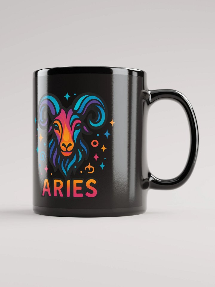 Aries Zodiac Sign Mug – Bold & Fiery Psychedelic Horoscope Design 1 product image (1)