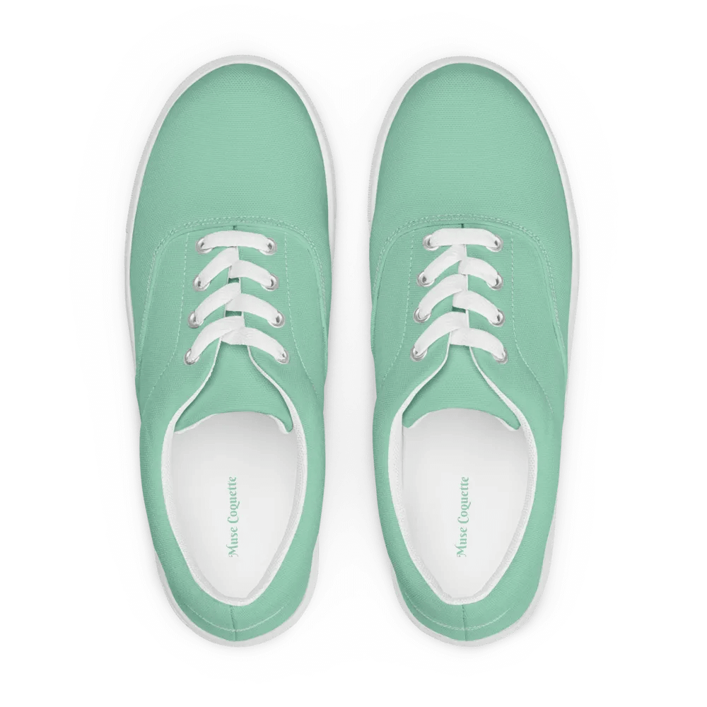 Muse Coquette Lace-Up Canvas Shoes (Mint jam) product image (2)