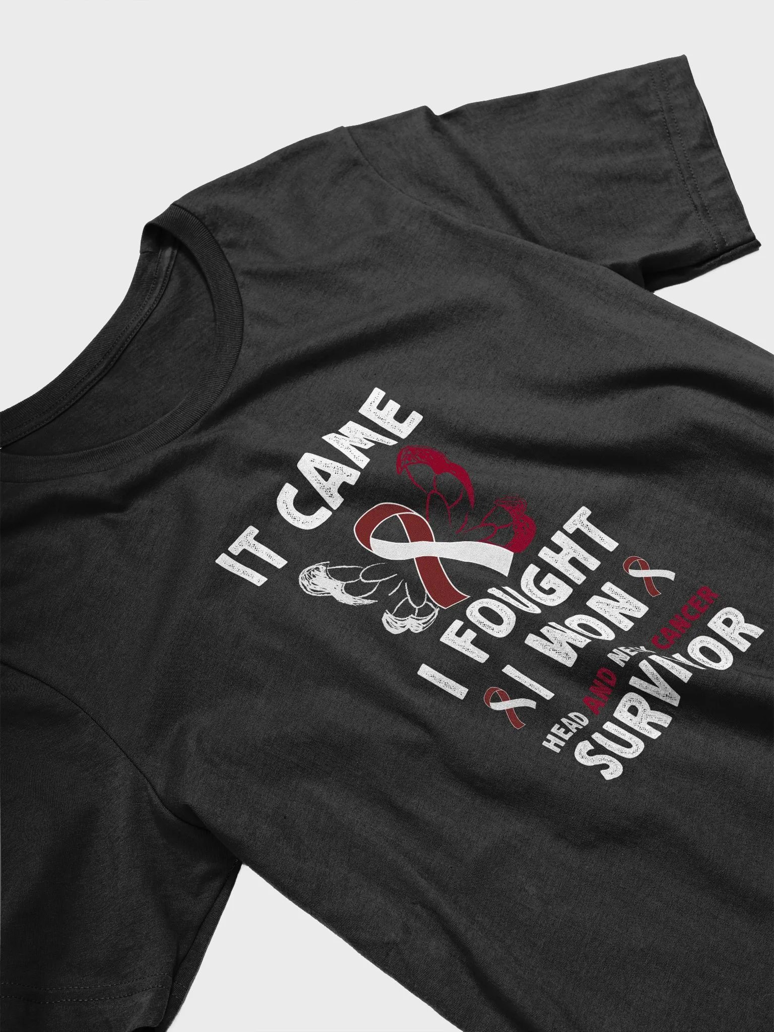 It Came We Fought I Won Head and Neck Cancer Survivor | Awareness Ribbon Survivor T-Shirt product image (3)