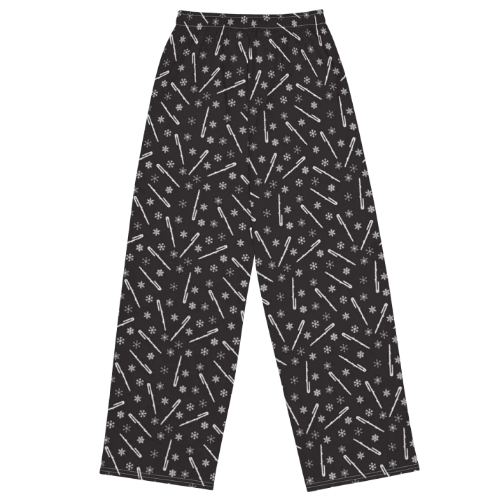 Bass Flute - Flutes and Snowflakes Unisex Wide-Leg Pajama Pants product image (2)