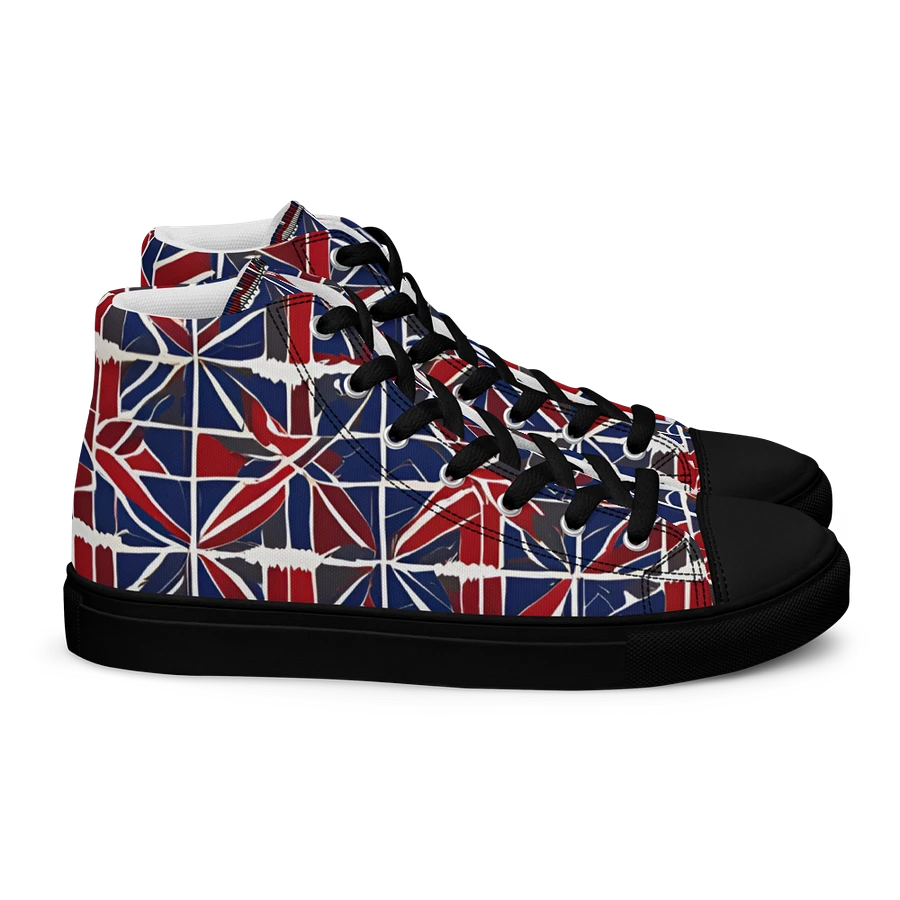 Red And Blue Mosaic Men's High Top Shoes product image (29)