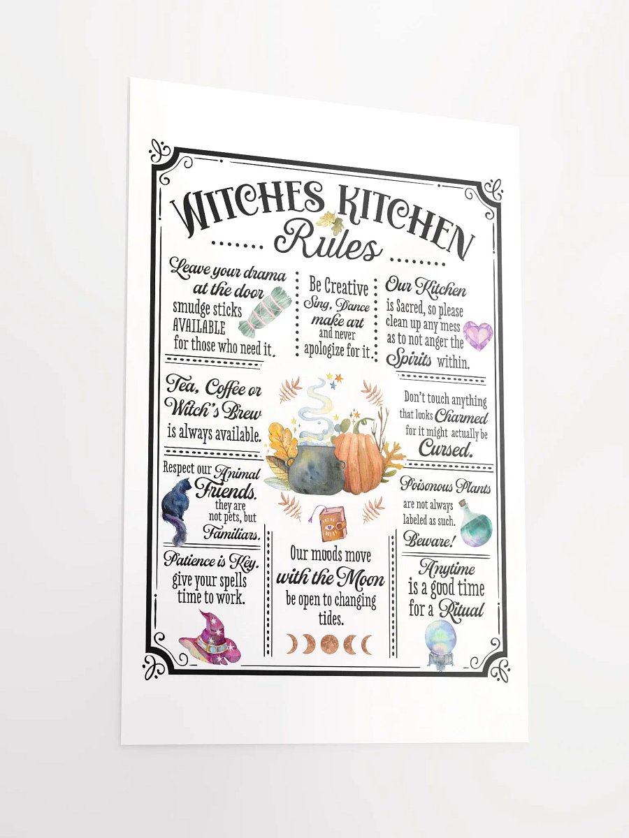 Witches Kitchen Rules POSTER - Witchy, Kitchen Witch, Magic Kitchen Gift product image (6)