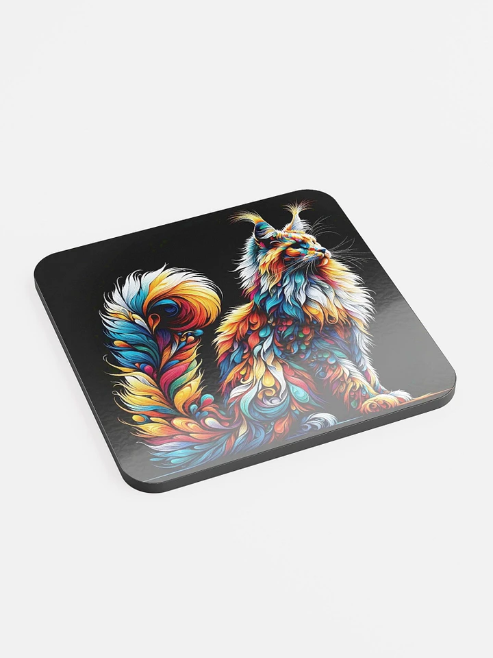 Glossed Cork Coaster: Maine Coon product image (2)