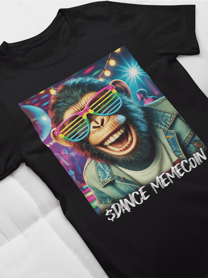 FUNKY MONKEY - DANCE MEMECOIN - PREMIUM TEE - BLACK product image (1)