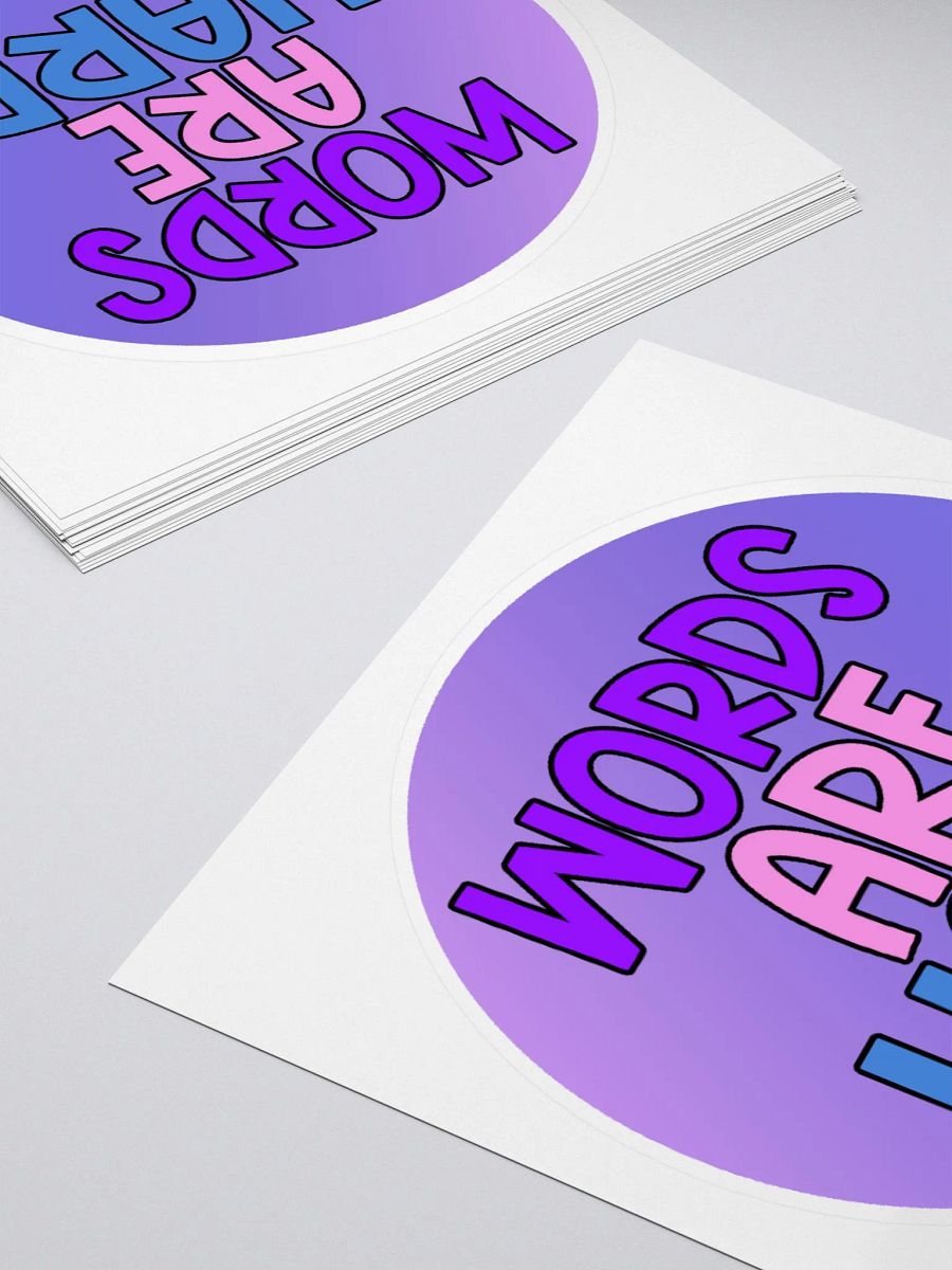 Words Are Hard Non-Holo Sticker product image (4)