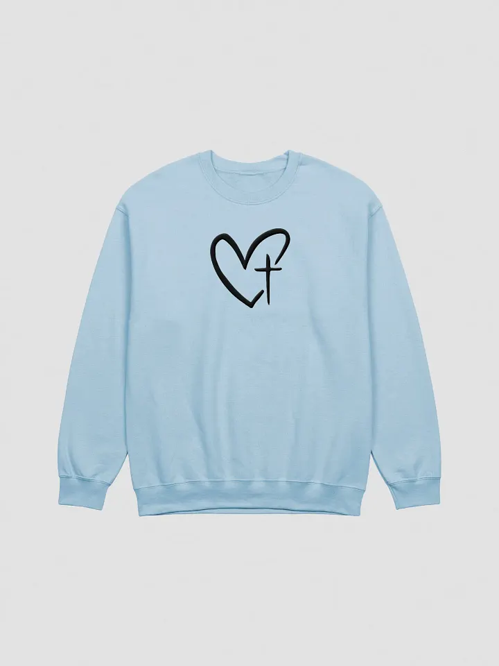 Embroidered Heart and Cross Sweatshirt product image (1)