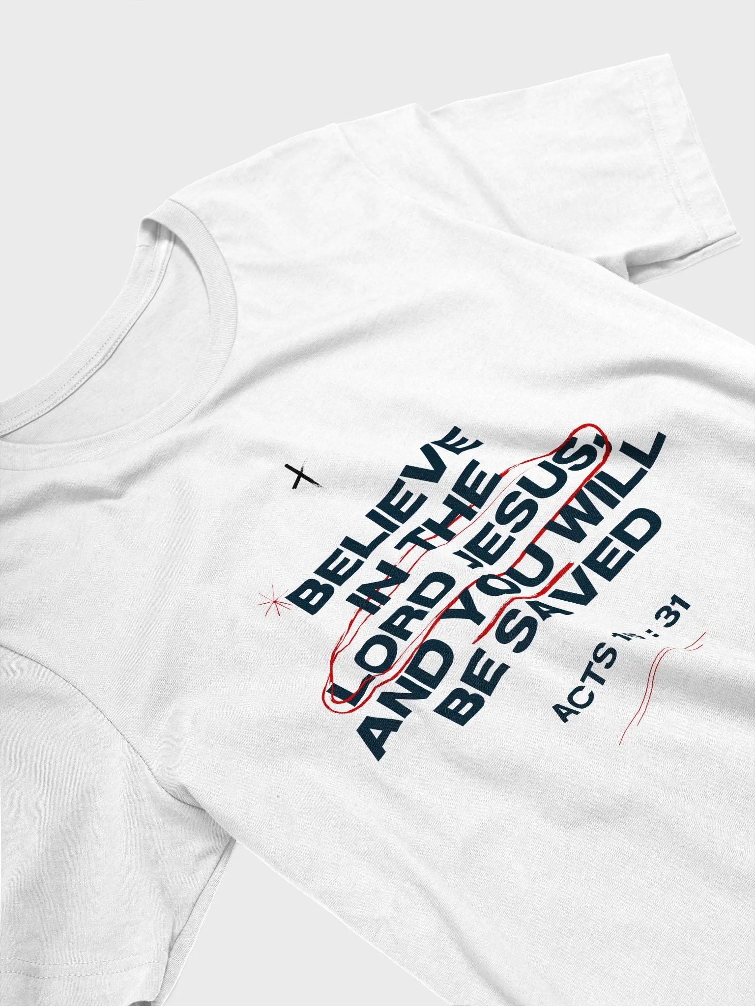 You will be saved (Acts 16:31) T-shirt product image (3)