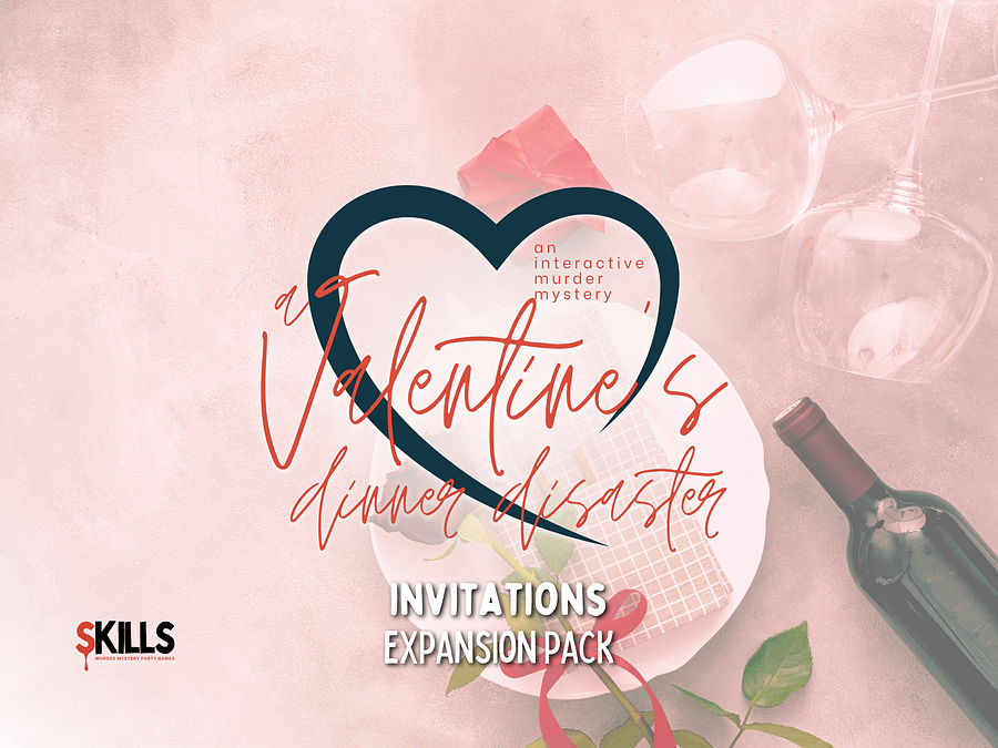A Valentine's Dinner Disaster - A Valentine’s Murder Mystery - Invitations Add-On product image (1)