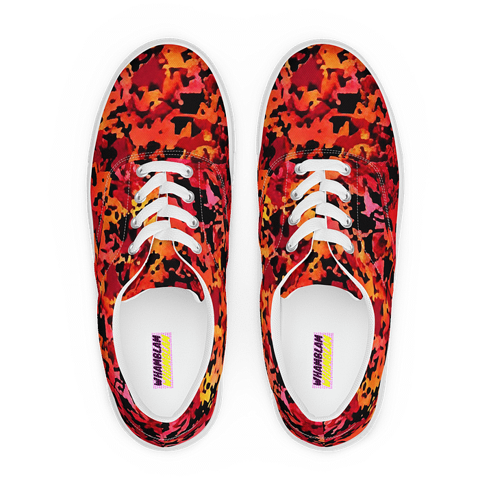 Firestorm Camo Women's Canvas Sneakers product image (1)