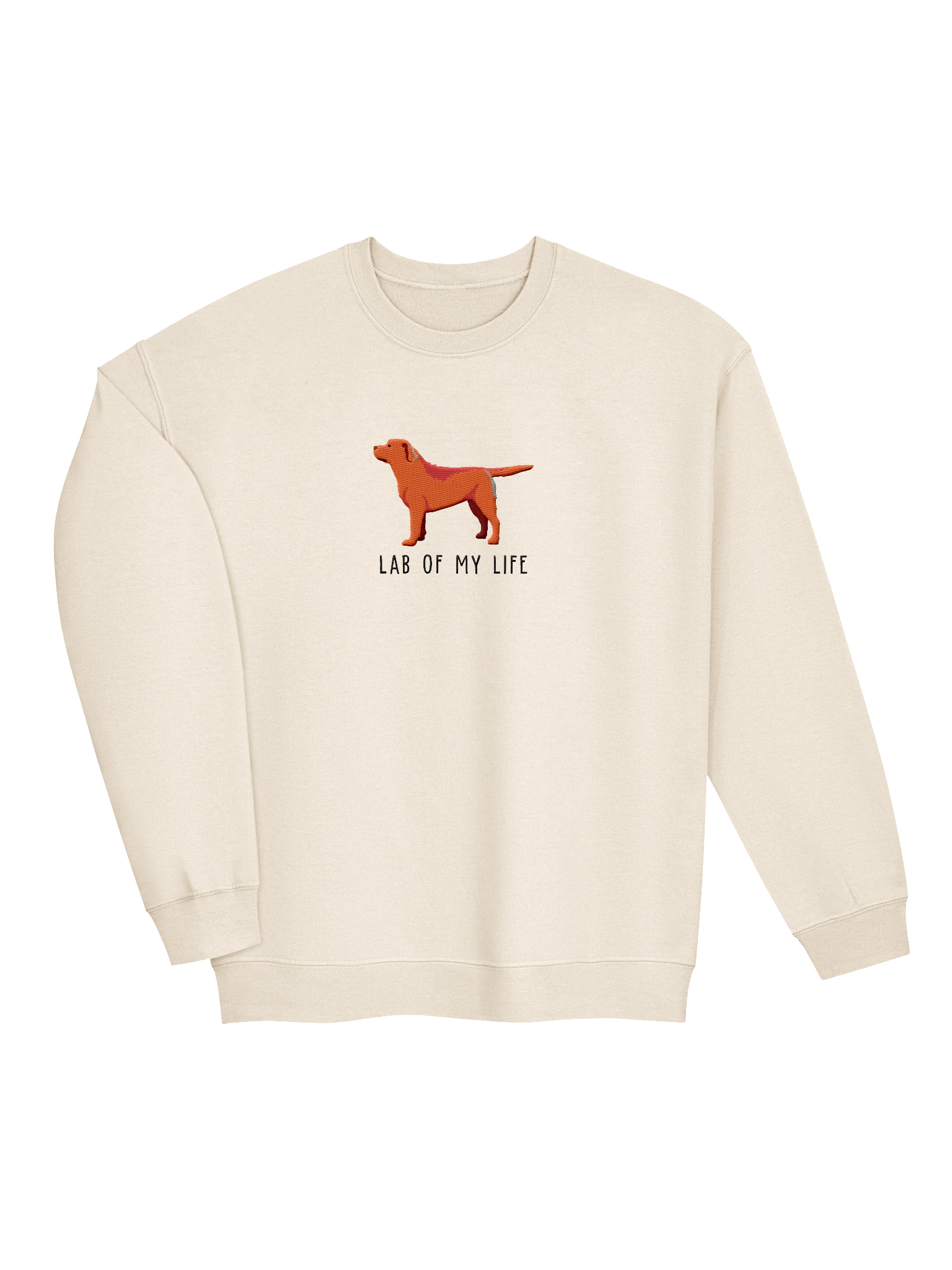 Lab of My Life Sweatshirt (Embroidered) of a Labrador Retriever(Fox Red) product image (23)