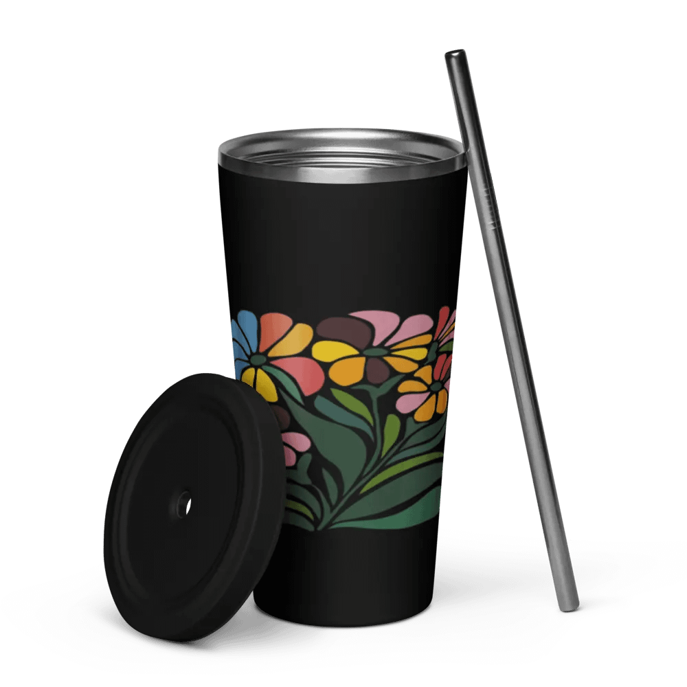 Pink Tropical Flower Travel Mug product image (5)