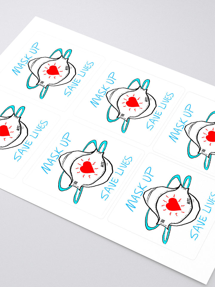 Mask Up Save Lives sticker 6 pack product image (2)
