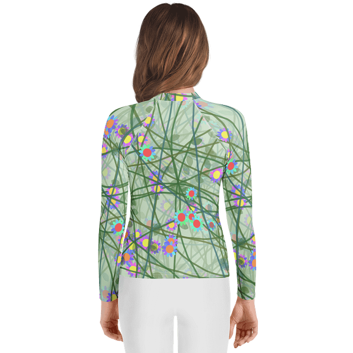 Whimsical Meadow Youth Rash Guard product image (2)