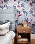 Wallpaper Mockup - Bedside with Wooden Table