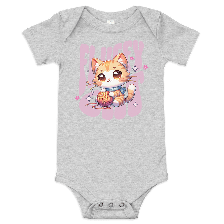Fluffy Cat | Bella+Canvas Baby Short Sleeve One Piece product image (2)