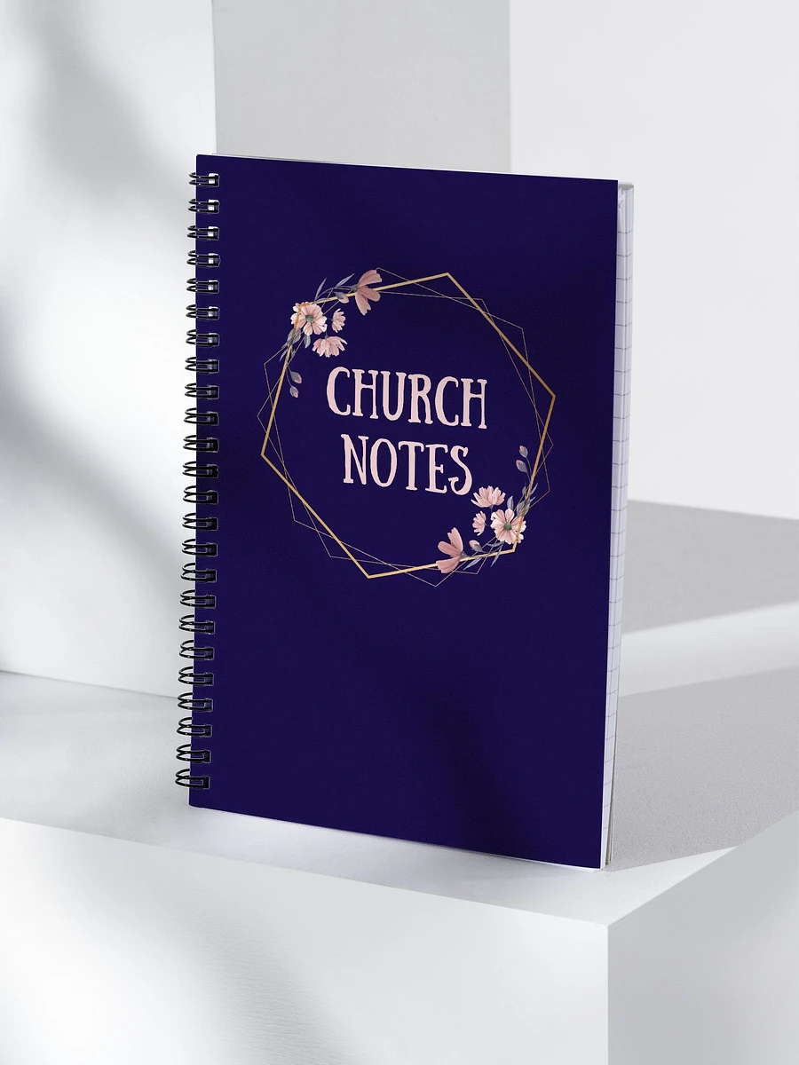 Navy Floral Church Notes Journal product image (4)