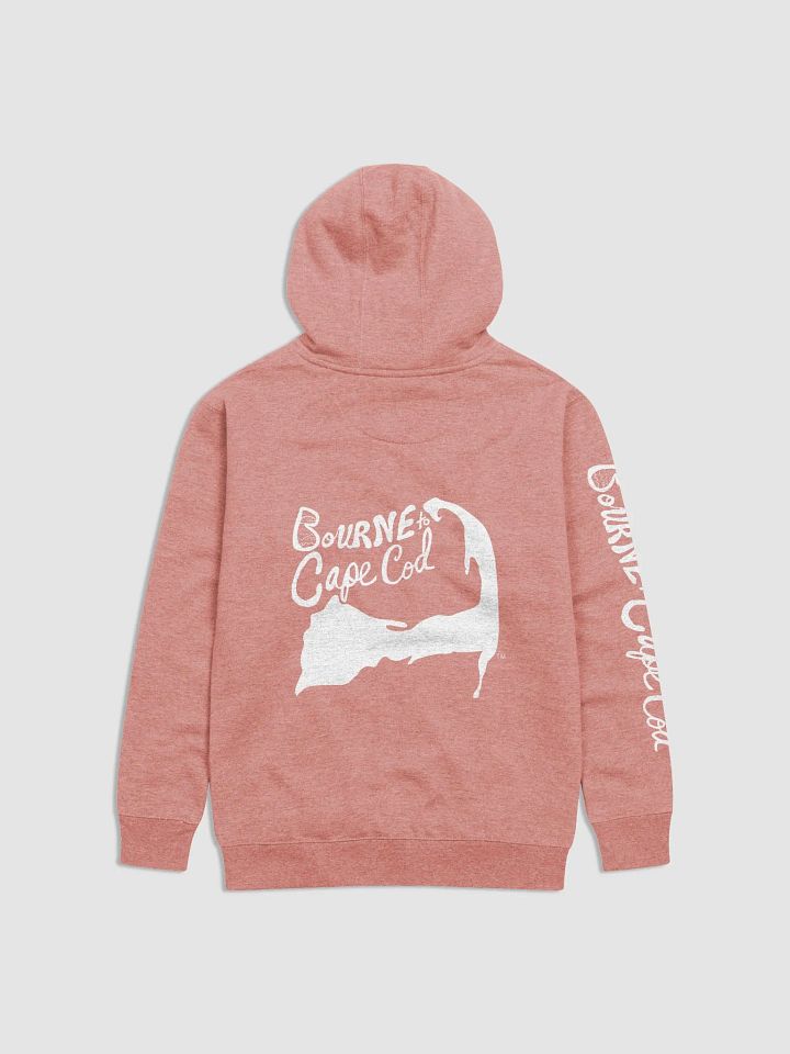 Women's | BORN to Cape Cod™ | Cotton Heritage Unisex Premium Hooded Sweatshirt | White Logo product image (2)
