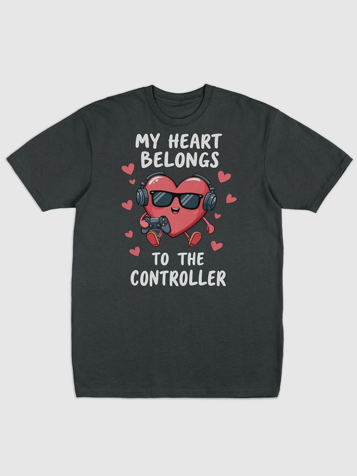 My Heart Belongs to the Controller - Funny Valentine's Gamer T-Shirt product image (1)