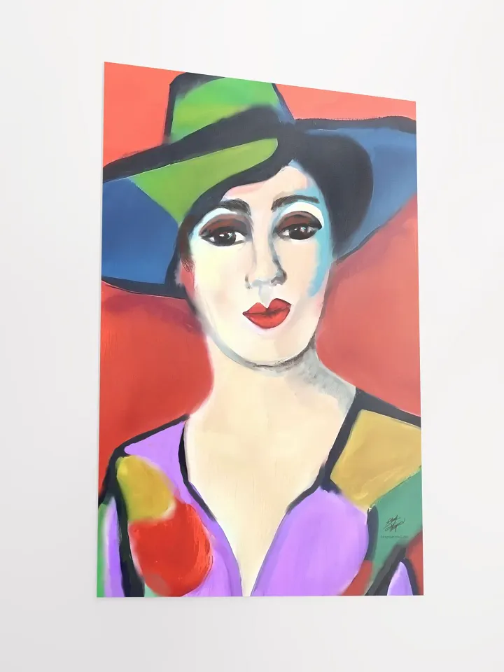 Donna with Hat Matt Paper Poster product image (2)
