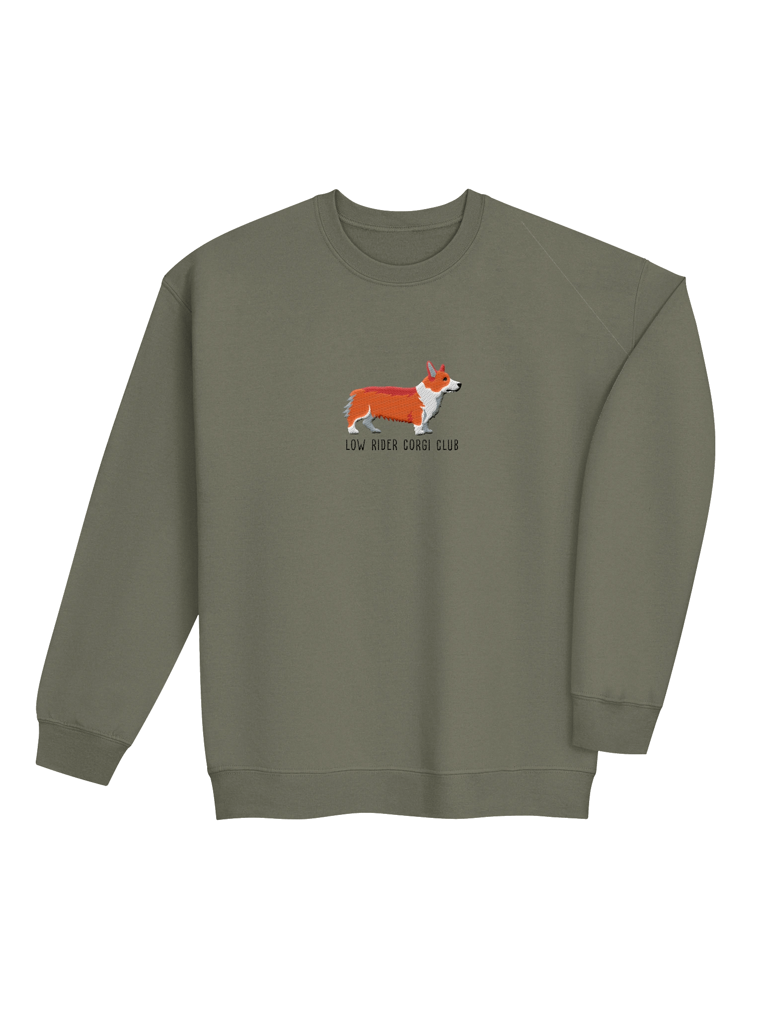 Low Rider Corgi Club Sweatshirt (Embroidered) of a Pembroke Welsh Corgi(Red) product image (8)