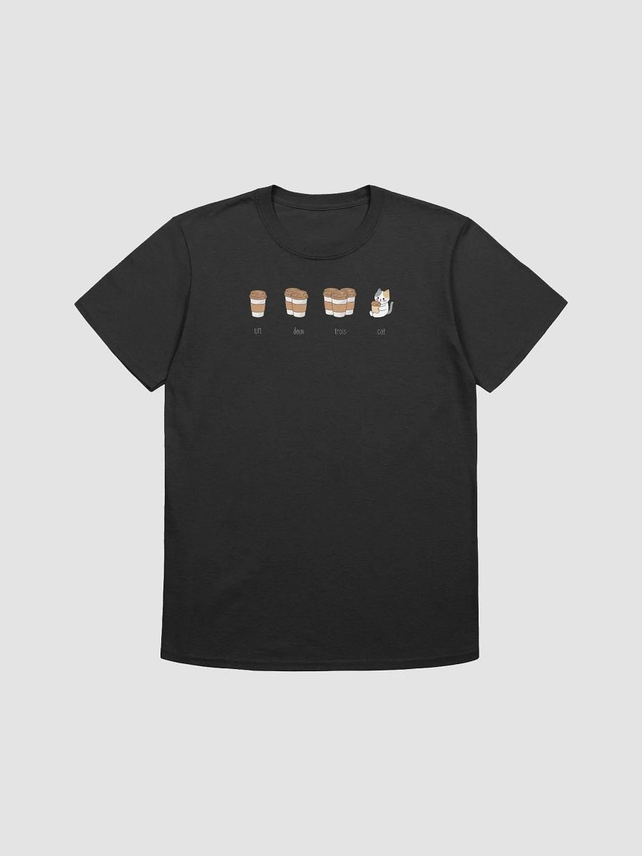 Coffee & Cat Lover T-Shirt (100% cotton) product image (1)