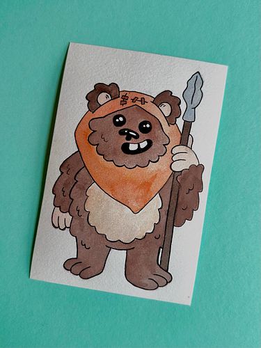 A Wicket for Star Wars Day! Done in ink and gouache.

#starwars #maythe4thbewithyou #ewok #wicket #returnofthejedi