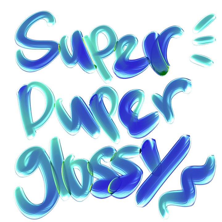11 Glossy 3D Brushes for Procreate product image (1)