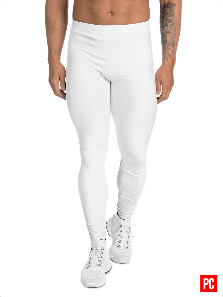 Plain Color White Leggings product image (1)