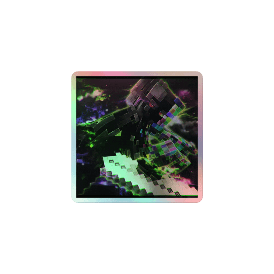 GlitchedMastery Holographic Sticker product image (1)