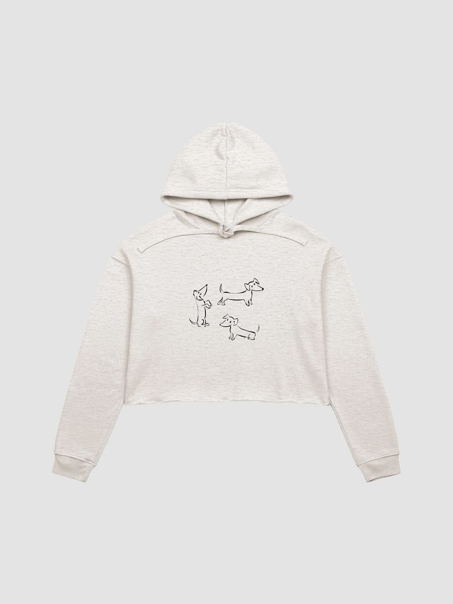 Pawsitively Adorable Dog Sketch Crop Hoodie product image (3)