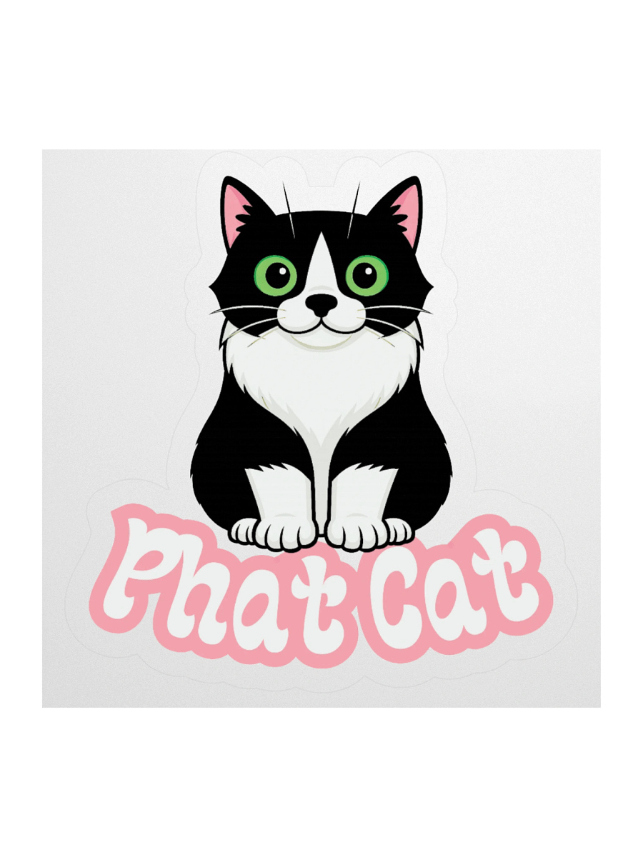 Small Phat Cat Sticker (Pink) product image (1)
